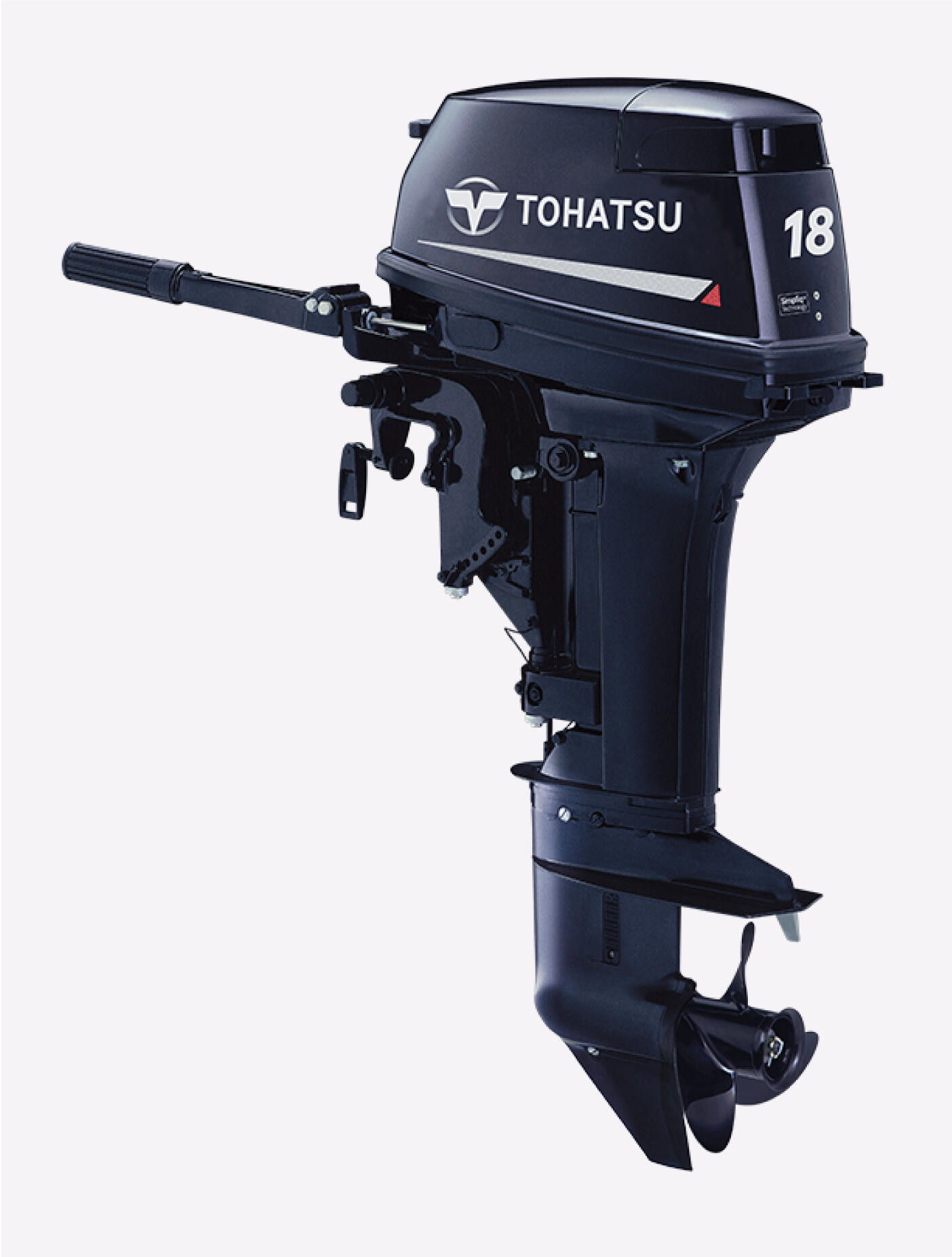 Motor fuera de borda Tohatsu 18HP 2 tiempos Mando popero pata corta